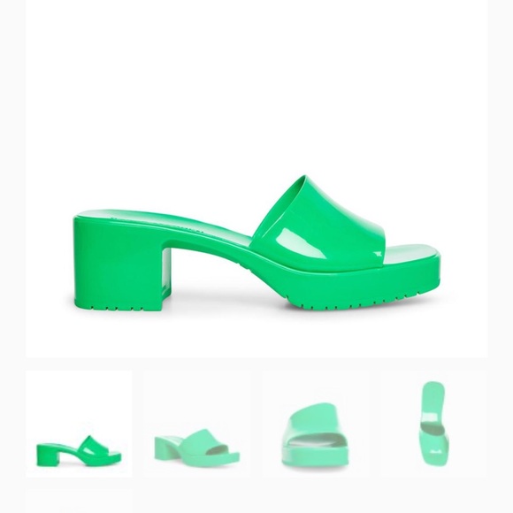 Steve Madden Harlin Green Mules - Picture 2 of 8